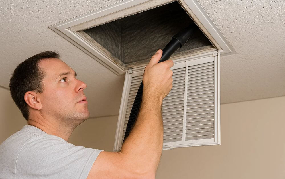 How do I clean my AC ducts at home ?